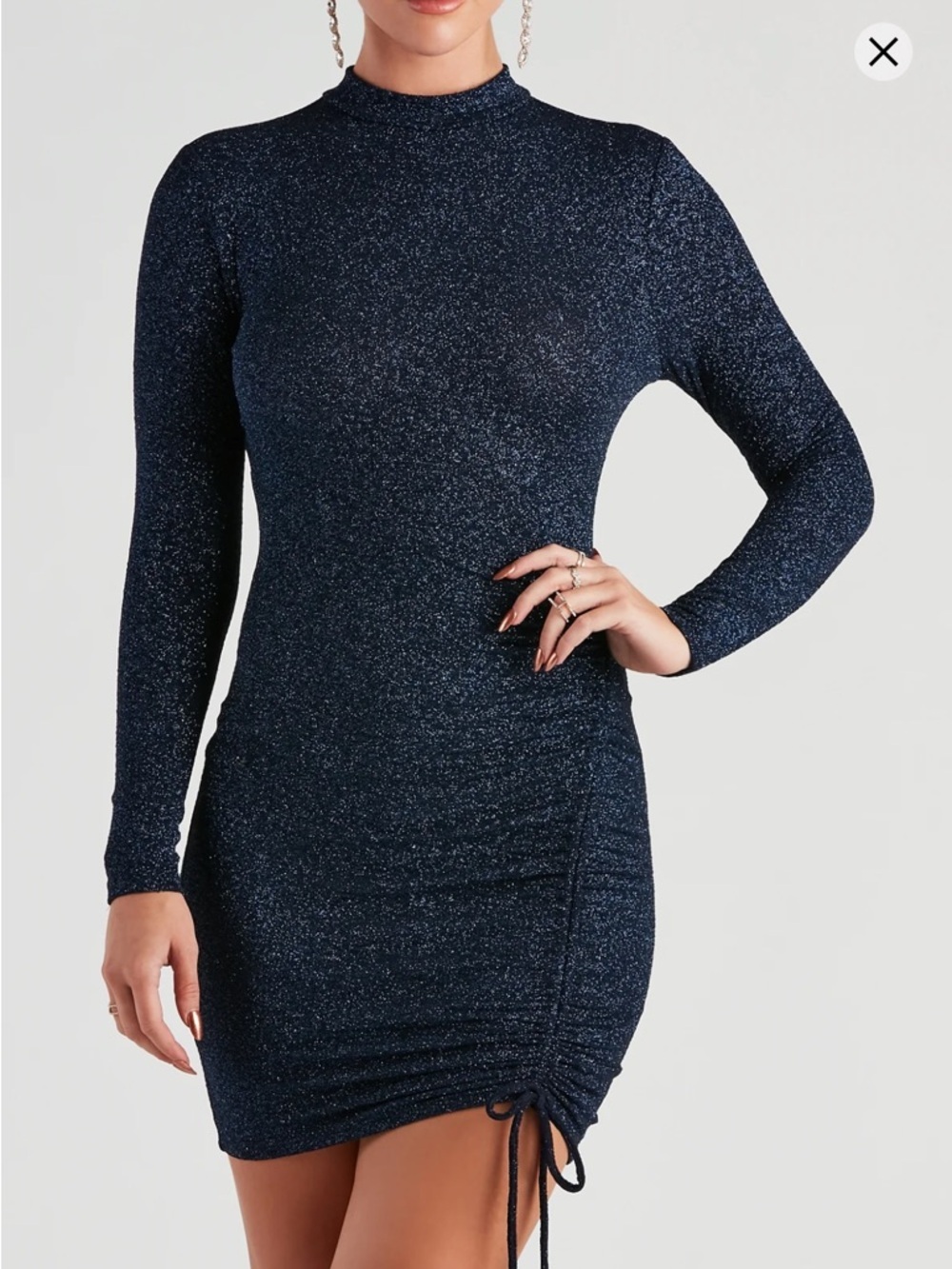 Windsor “Sparkle Up The Night Glitter Knit Mini Dress” - Picture 3 of 6